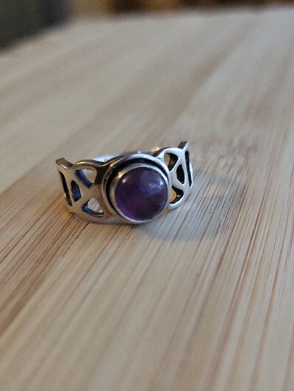 Sterling Amethyst Cabochon 
